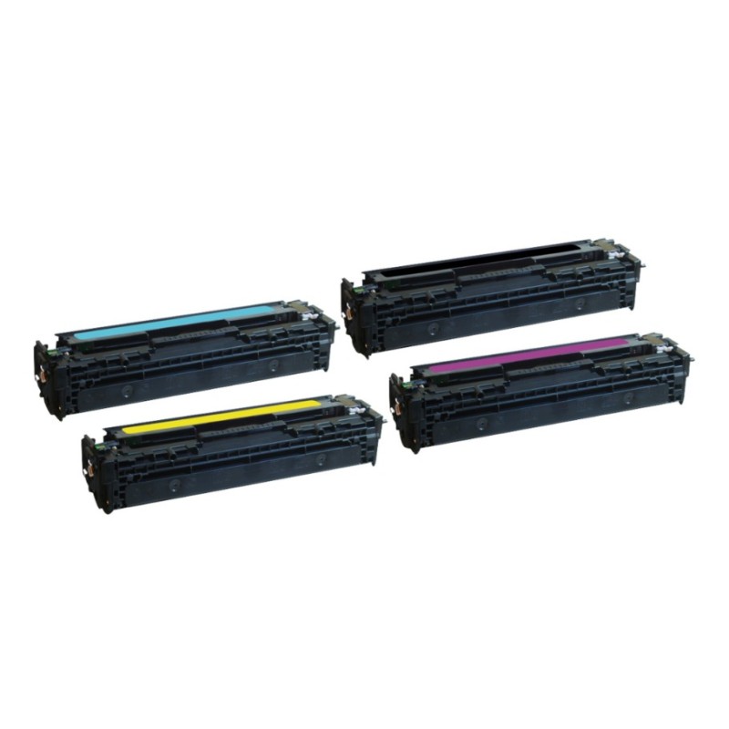 4er-Pack - Schwarz, Gelb, Cyan, Magenta - kompatibel - Tonerpatrone (Alternative zu: HP CB540A, HP CB541A, HP CB542A, HP CB543A)